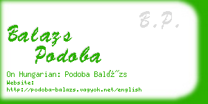 balazs podoba business card